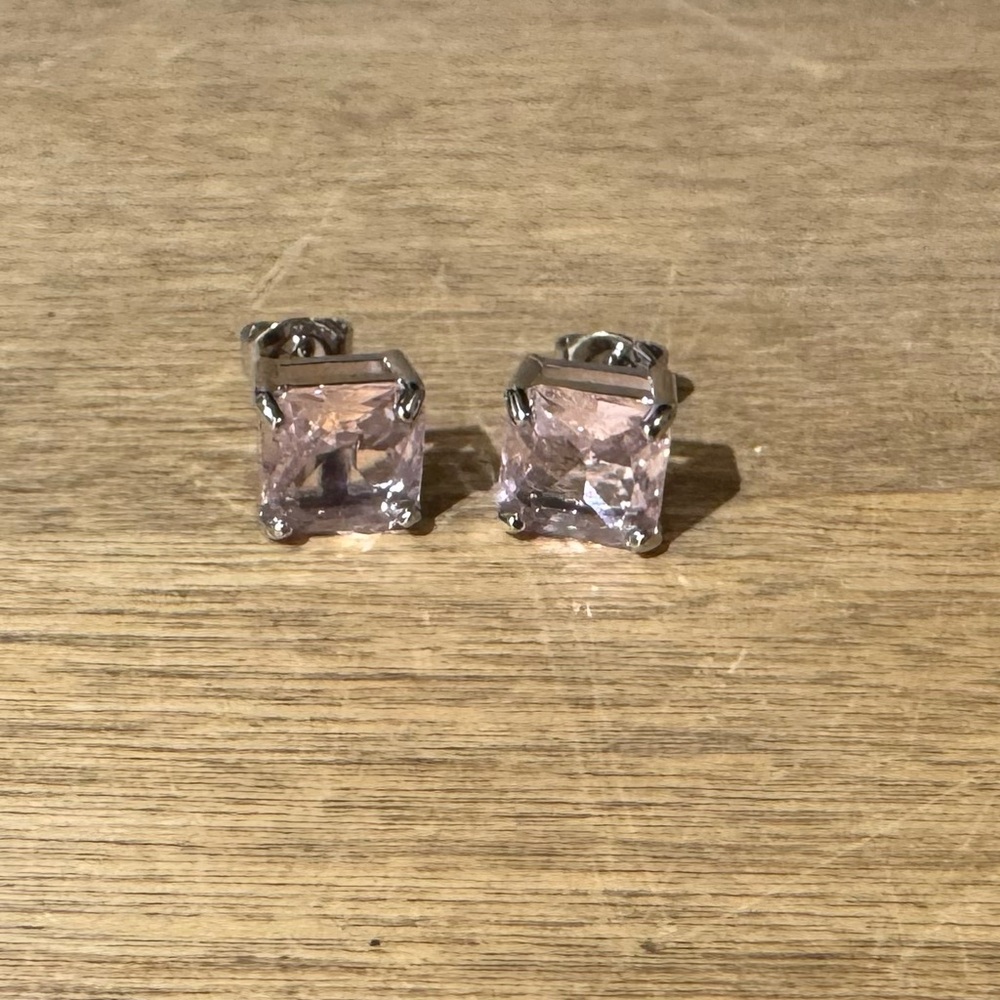 NWT Pink Square Stud Earrings